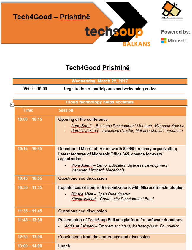 Tech4good Agenda Prishtinë